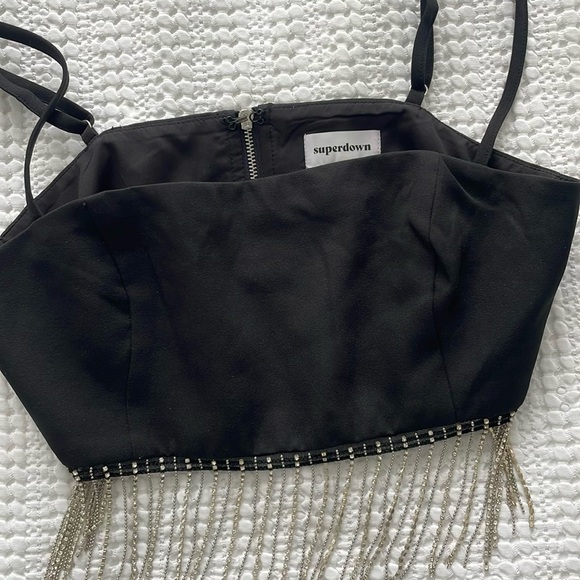Revolve Superdown Irina Crystal Fringe Top - Picture 6 of 6
